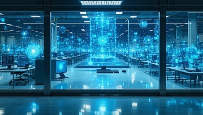 Illustration of AI-driven automation in SAP enterprise systems